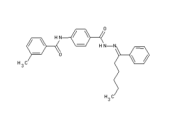 3-methyl-N-(4-{[2-(1-phenylhexylidene)hydrazino]carbonyl}phenyl)benzamide