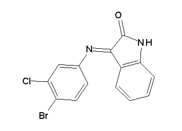 3-[(4-bromo-3-chlorophenyl)imino]-1,3-dihydro-2H-indol-2-one