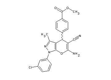 methyl 4-[6-amino-1-(3-chlorophenyl)-5-cyano-3-methyl-1,4-dihydropyrano[2,3-c]pyrazol-4-yl]benzoate