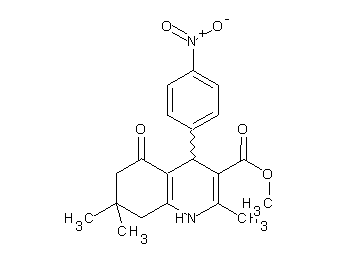 methyl 2,7,7-trimethyl-4-(4-nitrophenyl)-5-oxo-1,4,5,6,7,8-hexahydro-3-quinolinecarboxylate - Click Image to Close