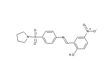 4-nitro-2-({[4-(1-pyrrolidinylsulfonyl)phenyl]imino}methyl)phenol