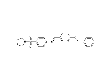 N-[4-(benzyloxy)benzylidene]-4-(1-pyrrolidinylsulfonyl)aniline