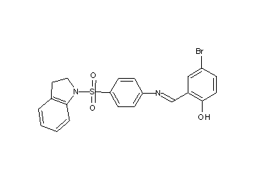 4-bromo-2-({[4-(2,3-dihydro-1H-indol-1-ylsulfonyl)phenyl]imino}methyl)phenol