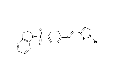 N-[(5-bromo-2-thienyl)methylene]-4-(2,3-dihydro-1H-indol-1-ylsulfonyl)aniline