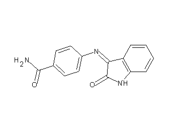 4-[(2-oxo-1,2-dihydro-3H-indol-3-ylidene)amino]benzamide