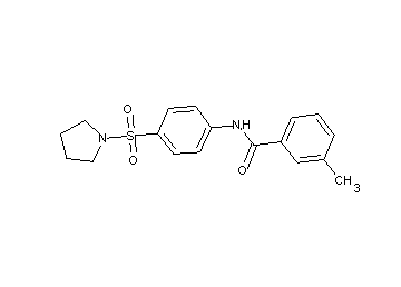 3-methyl-N-[4-(1-pyrrolidinylsulfonyl)phenyl]benzamide