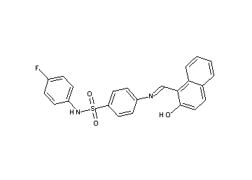 N-(4-fluorophenyl)-4-{[(2-hydroxy-1-naphthyl)methylene]amino}benzenesulfonamide