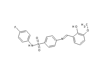 N-(4-fluorophenyl)-4-[(2-hydroxy-3-methoxybenzylidene)amino]benzenesulfonamide - Click Image to Close