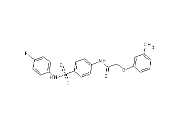 N-(4-{[(4-fluorophenyl)amino]sulfonyl}phenyl)-2-(3-methylphenoxy)acetamide