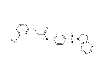 N-[4-(2,3-dihydro-1H-indol-1-ylsulfonyl)phenyl]-2-(3-methylphenoxy)acetamide