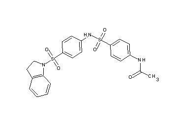 N-[4-({[4-(2,3-dihydro-1H-indol-1-ylsulfonyl)phenyl]amino}sulfonyl)phenyl]acetamide