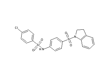 4-chloro-N-[4-(2,3-dihydro-1H-indol-1-ylsulfonyl)phenyl]benzenesulfonamide