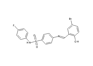 4-[(5-bromo-2-hydroxybenzylidene)amino]-N-(4-fluorophenyl)benzenesulfonamide