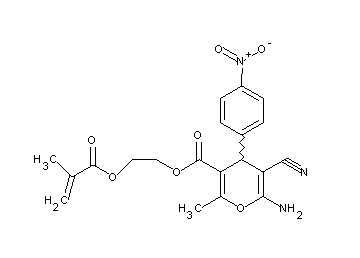 2-(methacryloyloxy)ethyl 6-amino-5-cyano-2-methyl-4-(4-nitrophenyl)-4H-pyran-3-carboxylate