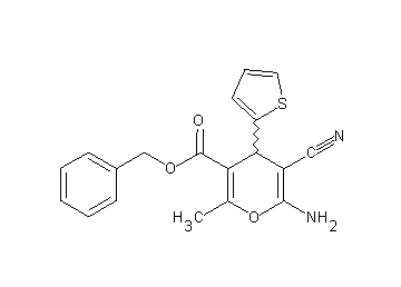 benzyl 6-amino-5-cyano-2-methyl-4-(2-thienyl)-4H-pyran-3-carboxylate
