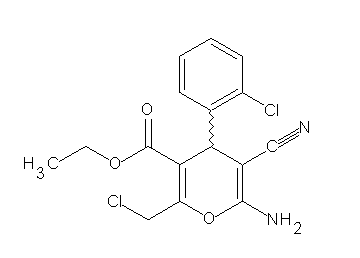 ethyl 6-amino-2-(chloromethyl)-4-(2-chlorophenyl)-5-cyano-4H-pyran-3-carboxylate