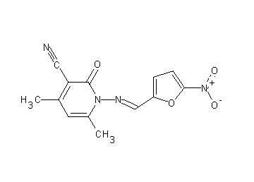 4,6-dimethyl-1-{[(5-nitro-2-furyl)methylene]amino}-2-oxo-1,2-dihydro-3-pyridinecarbonitrile