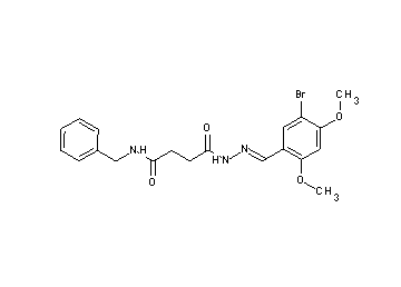 N-benzyl-4-[2-(5-bromo-2,4-dimethoxybenzylidene)hydrazino]-4-oxobutanamide