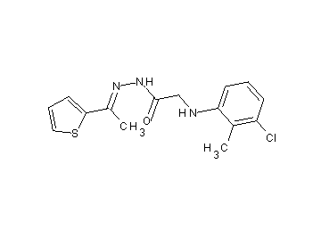 2-[(3-chloro-2-methylphenyl)amino]-N'-[1-(2-thienyl)ethylidene]acetohydrazide (non-preferred name)