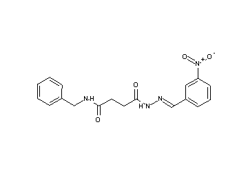 N-benzyl-4-[2-(3-nitrobenzylidene)hydrazino]-4-oxobutanamide