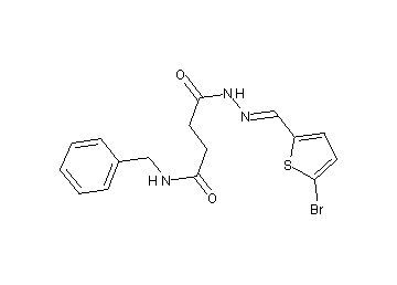N-benzyl-4-{2-[(5-bromo-2-thienyl)methylene]hydrazino}-4-oxobutanamide