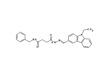 N-benzyl-4-{2-[(9-ethyl-9H-carbazol-3-yl)methylene]hydrazino}-4-oxobutanamide