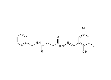 N-benzyl-4-[2-(3,5-dichloro-2-hydroxybenzylidene)hydrazino]-4-oxobutanamide