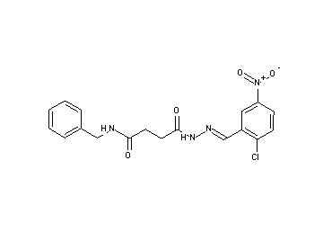N-benzyl-4-[2-(2-chloro-5-nitrobenzylidene)hydrazino]-4-oxobutanamide