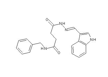 N-benzyl-4-[2-(1H-indol-3-ylmethylene)hydrazino]-4-oxobutanamide - Click Image to Close