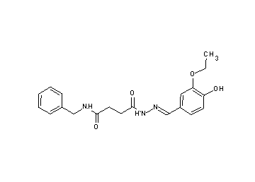 N-benzyl-4-[2-(3-ethoxy-4-hydroxybenzylidene)hydrazino]-4-oxobutanamide