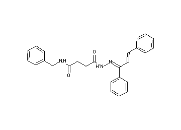 N-benzyl-4-[2-(1,3-diphenyl-2-propen-1-ylidene)hydrazino]-4-oxobutanamide
