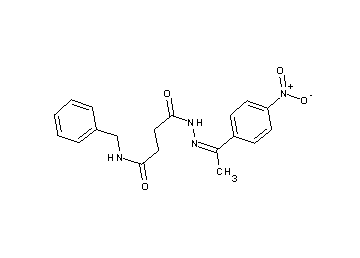N-benzyl-4-{2-[1-(4-nitrophenyl)ethylidene]hydrazino}-4-oxobutanamide