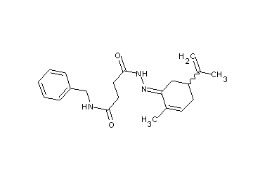 N-benzyl-4-[2-(5-isopropenyl-2-methyl-2-cyclohexen-1-ylidene)hydrazino]-4-oxobutanamide