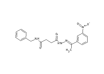 N-benzyl-4-{2-[1-(3-nitrophenyl)ethylidene]hydrazino}-4-oxobutanamide