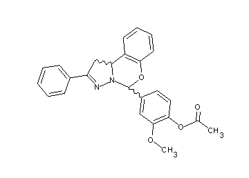 2-methoxy-4-(2-phenyl-1,10b-dihydropyrazolo[1,5-c][1,3]benzoxazin-5-yl)phenyl acetate