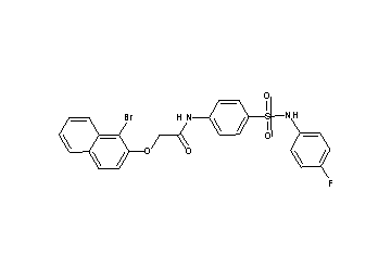 2-[(1-bromo-2-naphthyl)oxy]-N-(4-{[(4-fluorophenyl)amino]sulfonyl}phenyl)acetamide