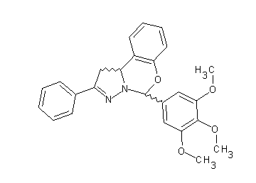 2-phenyl-5-(3,4,5-trimethoxyphenyl)-1,10b-dihydropyrazolo[1,5-c][1,3]benzoxazine