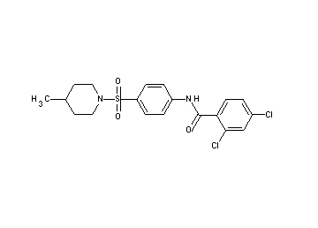 2,4-dichloro-N-{4-[(4-methyl-1-piperidinyl)sulfonyl]phenyl}benzamide
