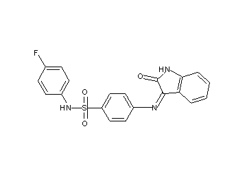 N-(4-fluorophenyl)-4-[(2-oxo-1,2-dihydro-3H-indol-3-ylidene)amino]benzenesulfonamide
