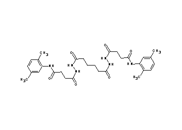 4,4'-[(1,6-dioxo-1,6-hexanediyl)bis(2,1-hydrazinediyl)]bis[N-(2,5-dimethylphenyl)-4-oxobutanamide]