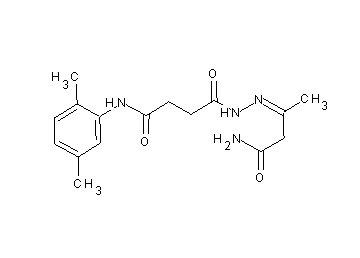 4-[2-(3-amino-1-methyl-3-oxopropylidene)hydrazino]-N-(2,5-dimethylphenyl)-4-oxobutanamide
