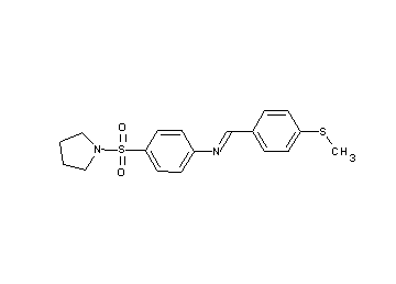 N-[4-(methylsulfanyl)benzylidene]-4-(1-pyrrolidinylsulfonyl)aniline