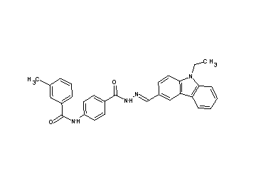 N-[4-({2-[(9-ethyl-9H-carbazol-3-yl)methylene]hydrazino}carbonyl)phenyl]-3-methylbenzamide