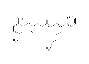 N-(2,5-dimethylphenyl)-4-oxo-4-[2-(1-phenylhexylidene)hydrazino]butanamide