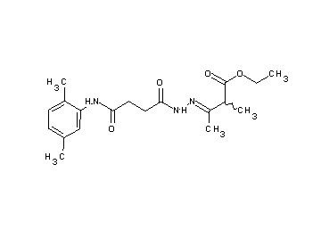 ethyl 3-({4-[(2,5-dimethylphenyl)amino]-4-oxobutanoyl}hydrazono)-2-methylbutanoate