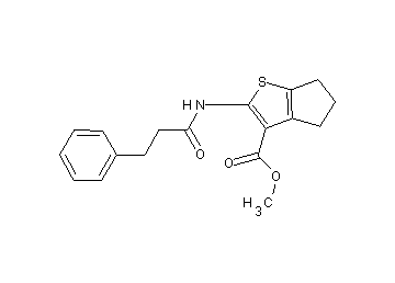methyl 2-[(3-phenylpropanoyl)amino]-5,6-dihydro-4H-cyclopenta[b]thiophene-3-carboxylate
