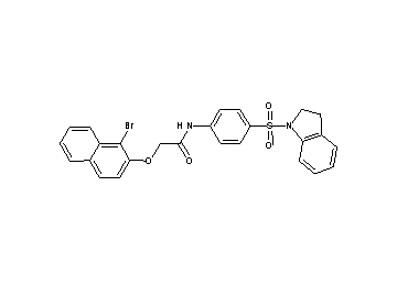 2-[(1-bromo-2-naphthyl)oxy]-N-[4-(2,3-dihydro-1H-indol-1-ylsulfonyl)phenyl]acetamide