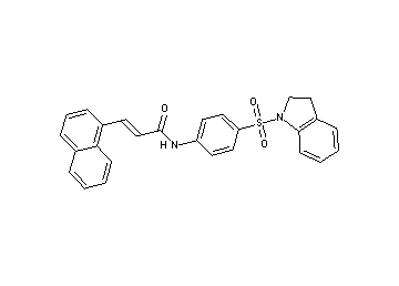N-[4-(2,3-dihydro-1H-indol-1-ylsulfonyl)phenyl]-3-(1-naphthyl)acrylamide