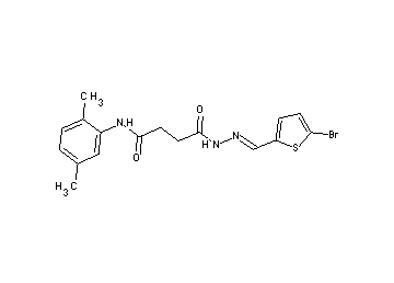 4-{2-[(5-bromo-2-thienyl)methylene]hydrazino}-N-(2,5-dimethylphenyl)-4-oxobutanamide