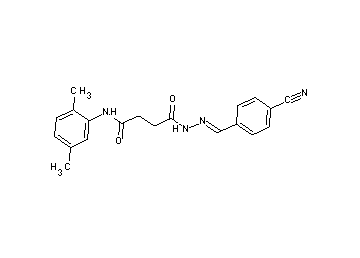 4-[2-(4-cyanobenzylidene)hydrazino]-N-(2,5-dimethylphenyl)-4-oxobutanamide